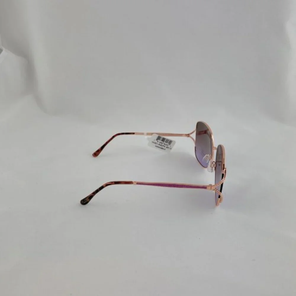 Nanette Sunglasses Rose Gold Purple Tortoise